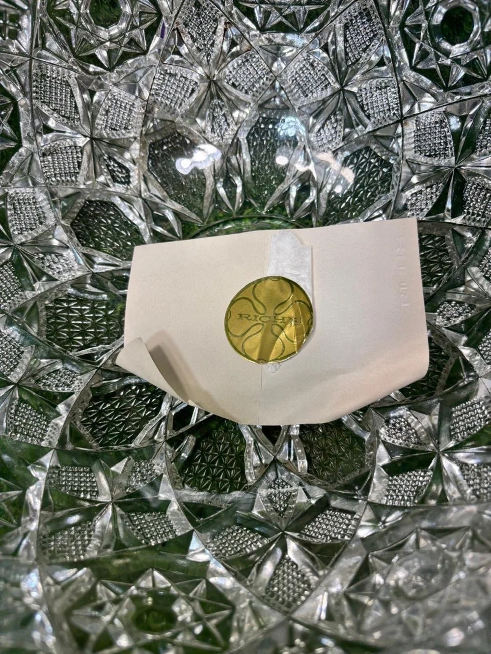 Rich's Department Store Pressed Glass Punch Bowl Set 7pc Star Pattern Clear